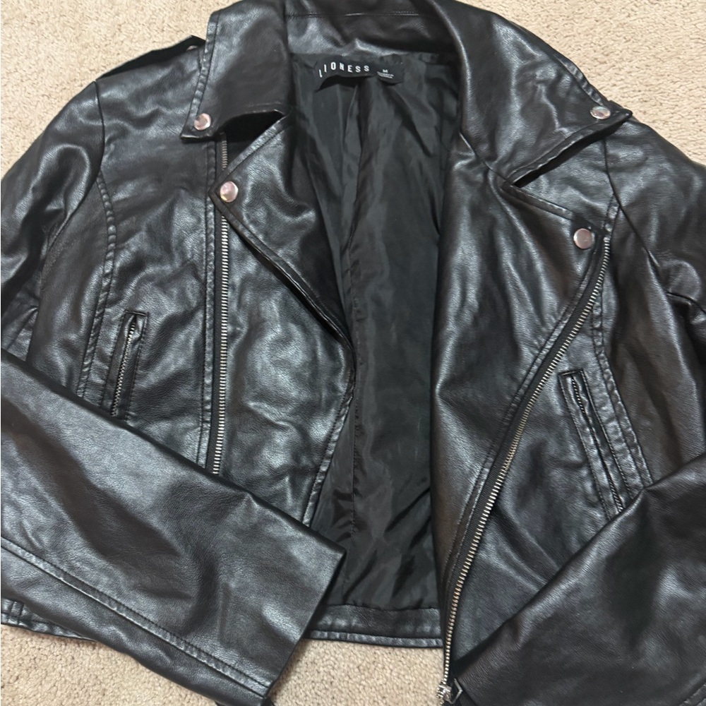 Black Faux Leather Jacket